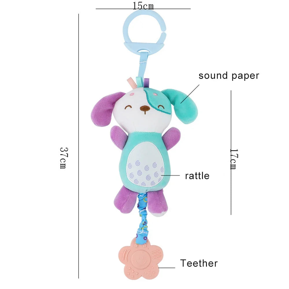 Animal Rattle Newborn Sensory Toys Plush Travel Toy Kit