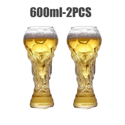Beer Glass Cup Soccer Themed Top-Grade Trophy Style For Man Cave Decor Fall 2026 Gift For Football Fans