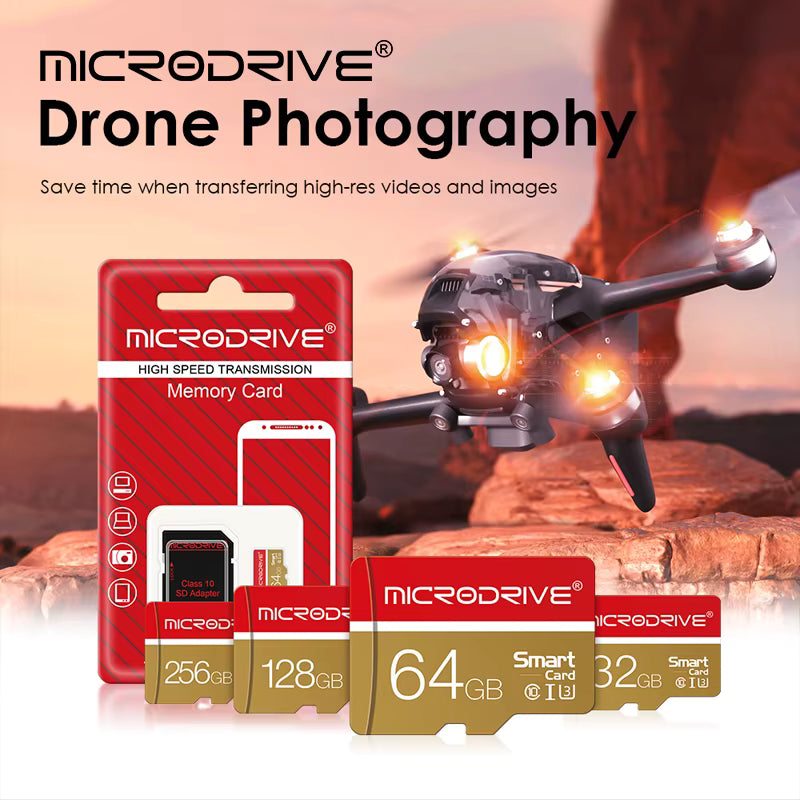 MicroSD MicroDrive Card Class 10 UHS-I U3 Memory Card High Speed TF Card