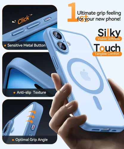 Case iPhone Magnetic Matte Translucent Armor MagSafe Compatible Shockproof Anti-Fingerprint Back To School 2026 Gift