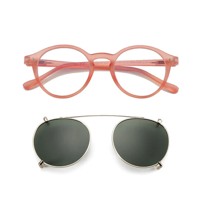 Clip2026 Edition On Sunglasses Retro Round Frames Anti Blue Light Polarizing Clip Ons Summer