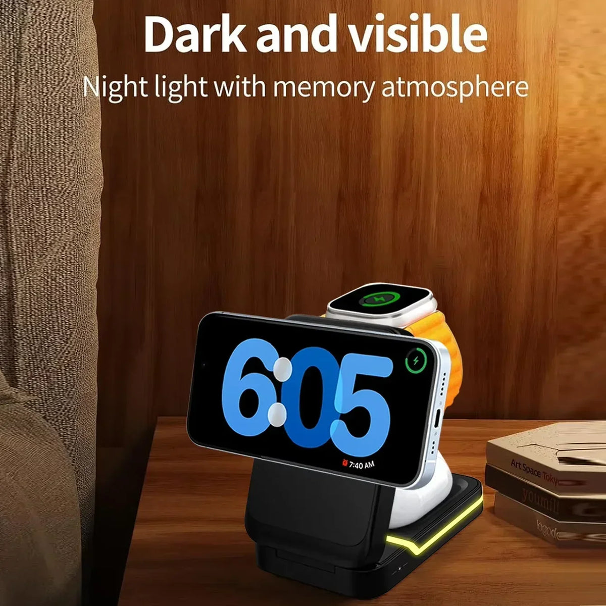 iPhone 12-16, Apple Watch, AirPods, USB-C, 15W 2026 – Foldable magnetic wireless charger