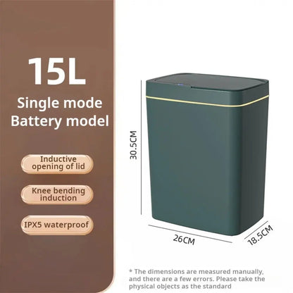 Touchless Smart Sensor Trash Can 15L Water-Resistant Automatic