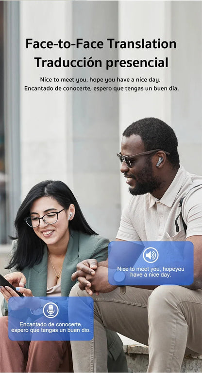 Bluetooth Earbuds AI Translator True Cordless With Mic