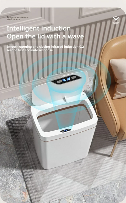 Touchless Smart Sensor Trash Can 15L Water-Resistant Automatic