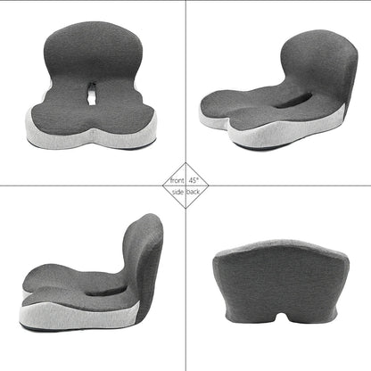 Comfort-Grip Lumbar Support for Office Chair and Car, Stress Relief – Memory Foam Seat Cushion
