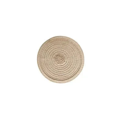 6pcs Round Woven Ramie Placemats - Anti-Slip Table Mats for Dining, Kitchen & Cafe Use