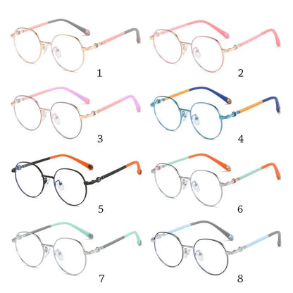 Anti Blue Light Glasses For Kids Timeless Metal Frame Eyewear Back To School 2026 Eye Protection