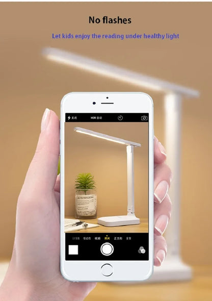 LED Desk Lamp Touch Dimmable Battery-Powered Eye Protection