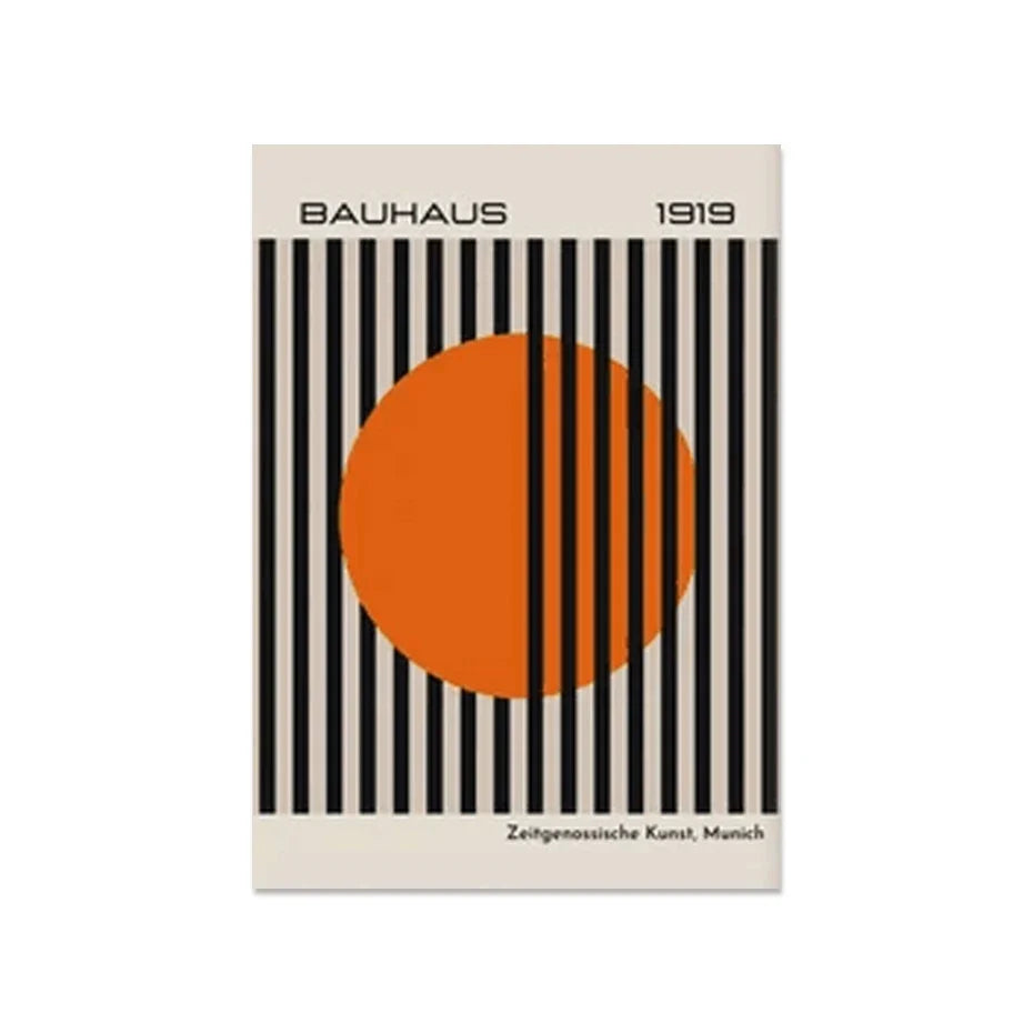 Bauhaus Abstract Patterned Posters Vertical Canvas Art
