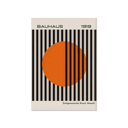 Bauhaus Abstract Patterned Posters Vertical Canvas Art