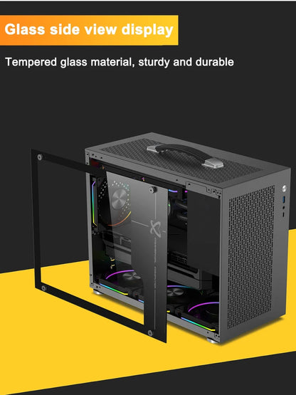 ITX Mini PC Case Transparent Side 240mm Water Cooling