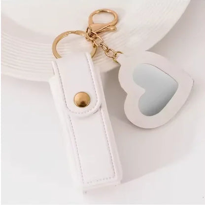 Free 1+1 Birkin Inspired Mini Hand Bag - Mini Leather Lipstick Bag Charm Keychain