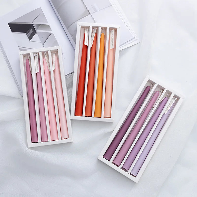 Candles Taper 4 Pack Slender Scented Smokeless Long Branch Wedding Table Decor Fall 2025 DIY Centerpieces