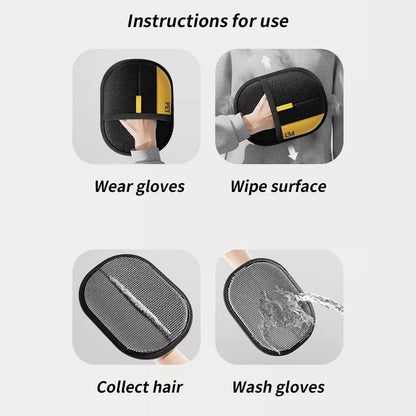 Removes Hair from Furniture and Coat, Cats and Dogs – Double-Sided Pet Grooming Glove