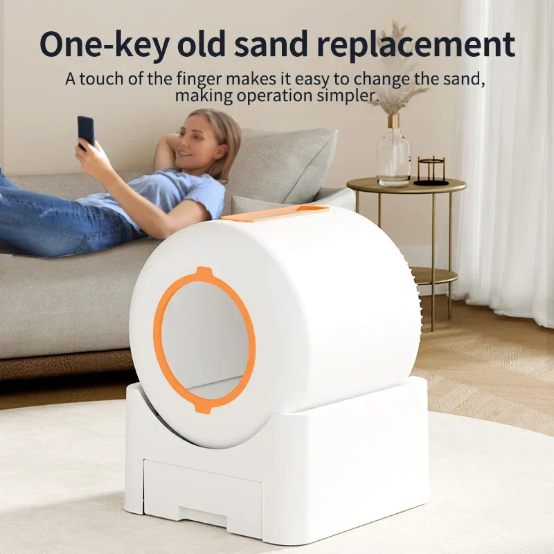 Automatic2025 Edition Cat Litter Box WiFi Connected Self Cleaning Closed Design Extra Large Deodorization Fall
