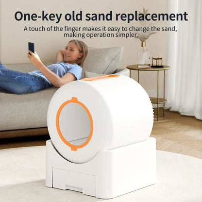 Automatic2025 Edition Cat Litter Box WiFi Connected Self Cleaning Closed Design Extra Large Deodorization Fall