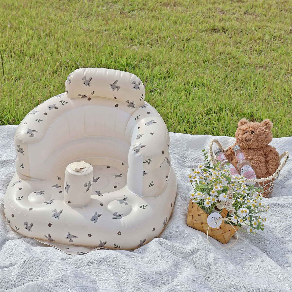 Inflatable Baby Sofa Seat Trainer Infant Sitting Aid Baby Chair Supportive Seat Summer 2025 Confidence Builder
