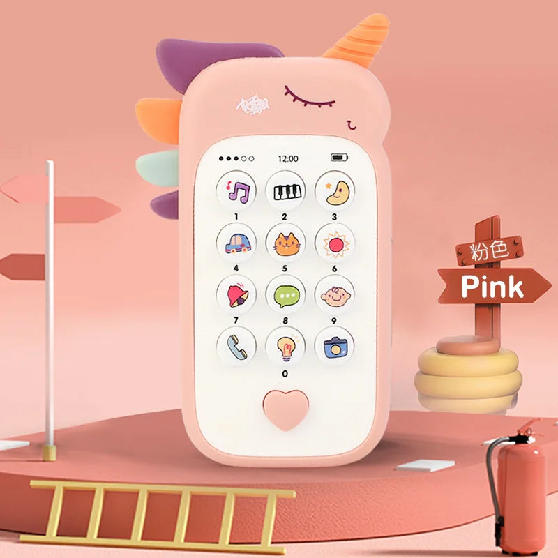 Baby Musical Phone Toy with Teether - Early Learning Sound Telephone for Infants, Ideal Kids Gift for Sleep and Play