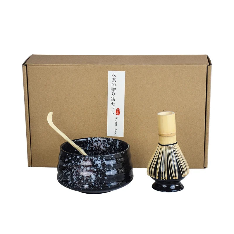 Matcha Tea Kit Porcelain 4Pc Handmade Simple Clean Gift Kit