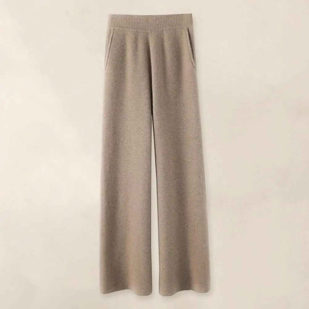 High Drape Waist Wide Leg Pants For Women Casual Loose Fit, Autumn Winter Trousers