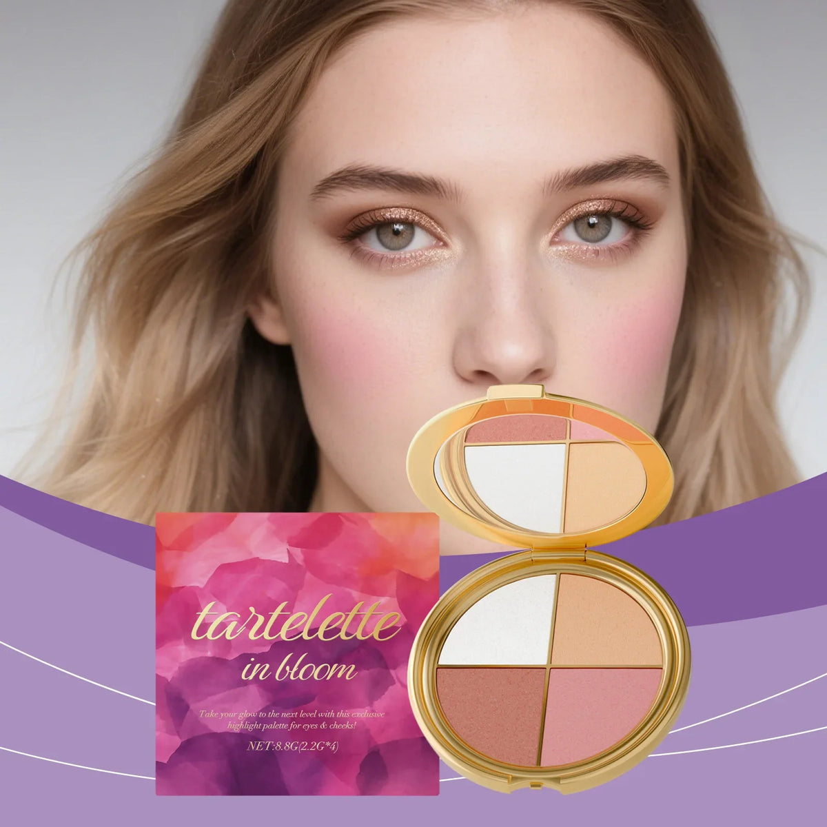 Eyeshadow2026 Edition Palette Highlight Blush Highlighter Brighten Eye Area Organic Look Travel-Friendly Eye Makeup TikTok Viral Fall