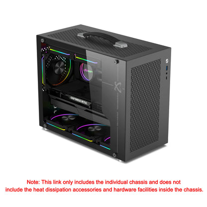 ITX Mini PC Case Transparent Side 240mm Water Cooling