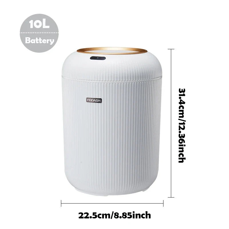Motion Sensor Trash Can Compact Plastic Smart Bin Hands Free