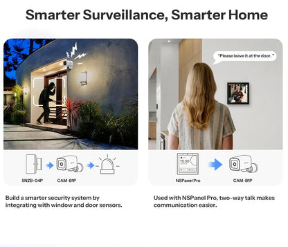 Outdoor Security Camera 2K HD AI Human Detection IP65 Weatherproof 180 Degree Pan Fall 2026 Works With Alexa Google Household