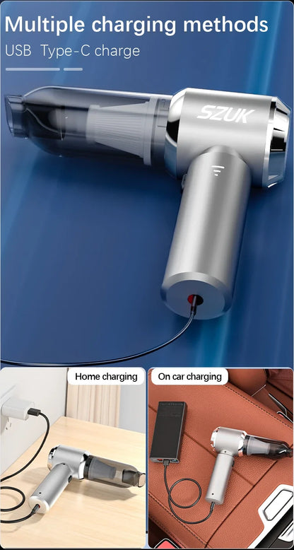 Car Vacuum Cleaner Cordless Mini Hand-Held Strong 6000mAh