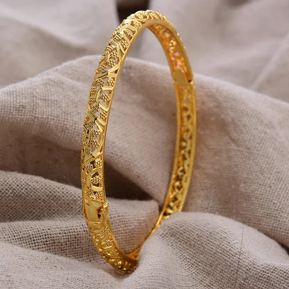 Gold Plated Bangles Deluxe Arabic Wedding Bracelet