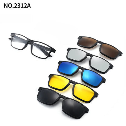 Magnetic Clip Sunglasses Interchangeable Lens Kit 5 Lenses Polarized Prescription Ready Summer 2026 Gift