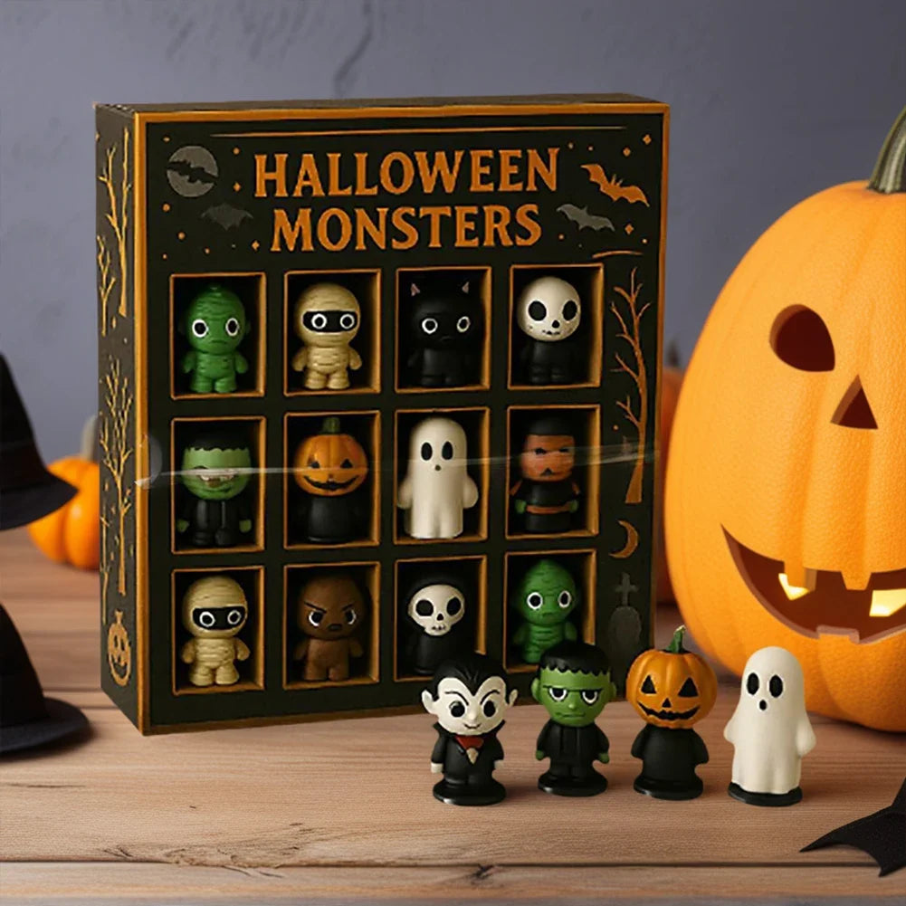 Halloween2025 Edition Advent Calendar 12 Spooky Mini Dolls