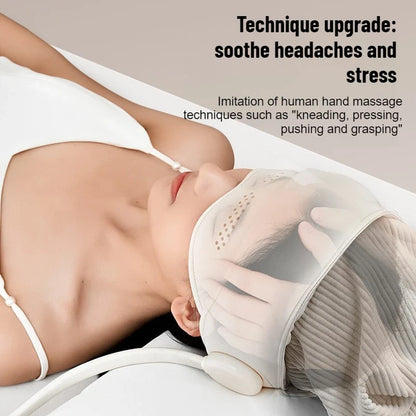 Stress Relief Sleep Aid 2026 – Graphene Heated Head Massager Air Pressure & Eye Compress
