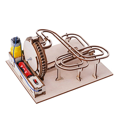 Run Marble Wooden 3D Mechanical Puzzle Kit Gear Driven Track STEM Toy Back To School 2025 Educational Gift