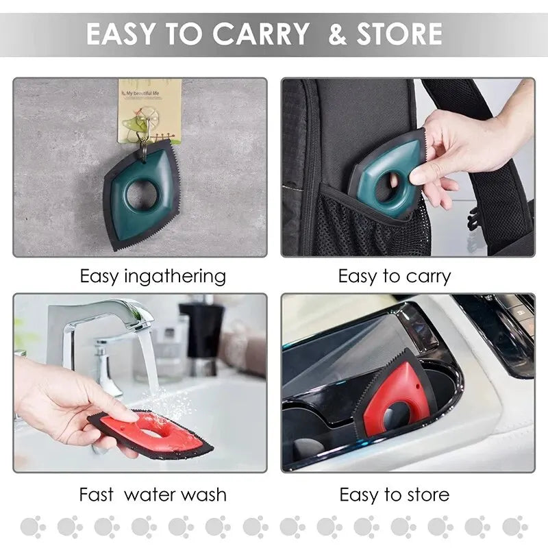 Reusable Pet Hair Remover Comb Brush for Dogs & Cats - 4 Cleaning Modes, Multi-Surface Grooming Device