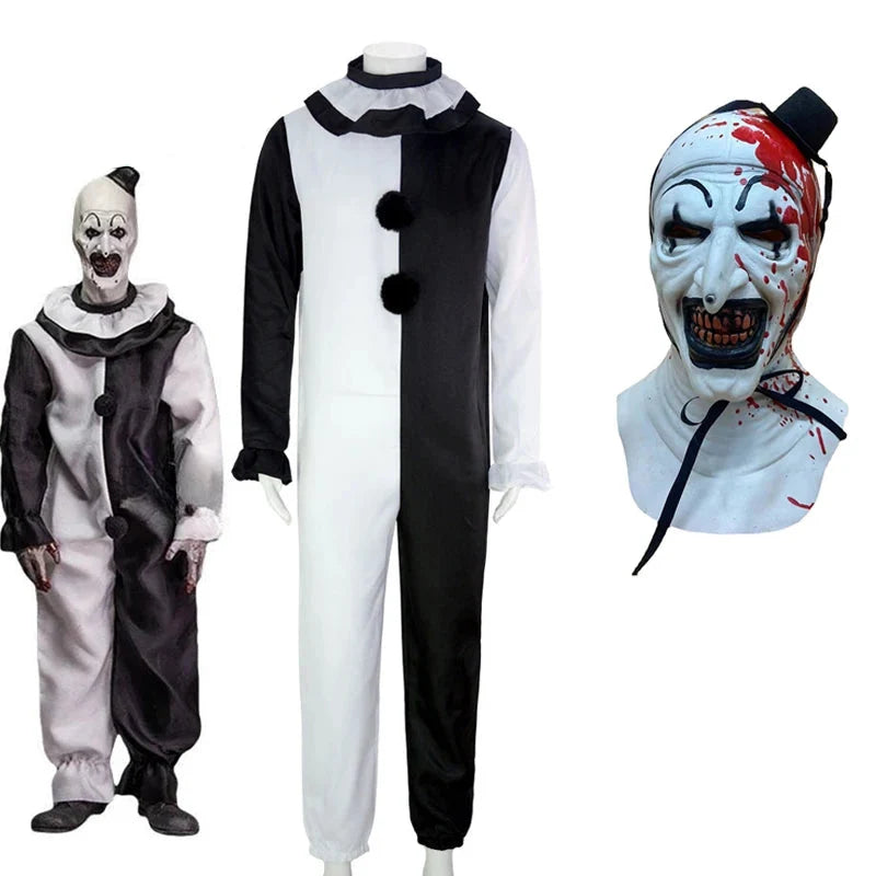 Art2025 Edition The Clown Cosplay Jumpsuit And Mask Halloween
