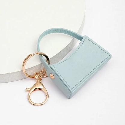 Free 1+1 Birkin Inspired Mini Hand Bag - Candy Color Bag Charm Keychain
