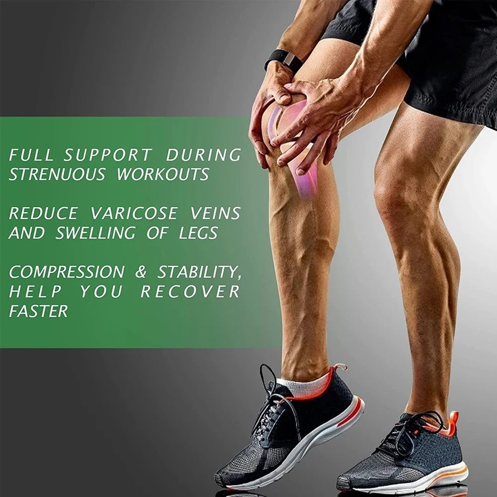 Pair 2026 – Full Leg Compression Sleeve Long Knee Support for Cycling Hiking Basketball
