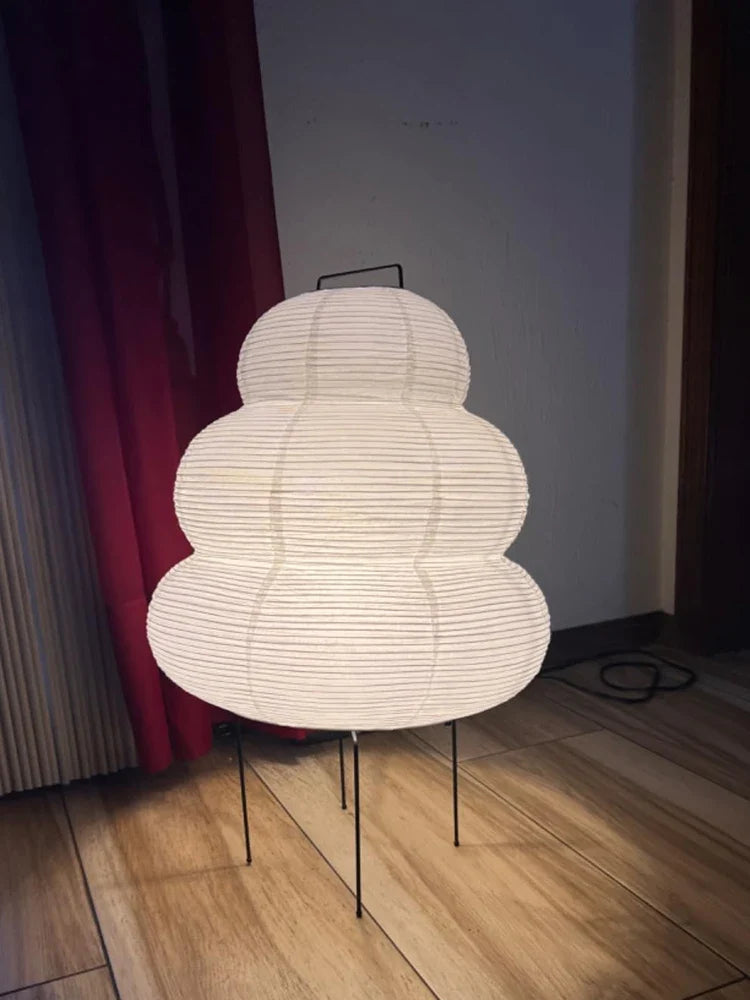 Rice LED Paper Lamp Tricolor Dimming Japanese Style