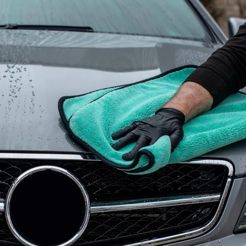 Microfiber2025 Edition Car Towel 38x38cm Deluxe Coral Fleece Ultra Absorbent Drying Cloth for Car Detailing TikTok Viral Fall