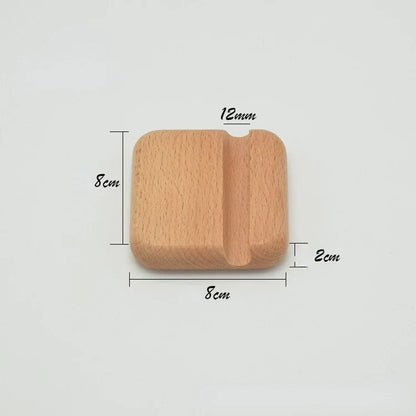Universal Solid Wood Desk Stand Holder for Mobile Phones & Tablets - Household Accessories