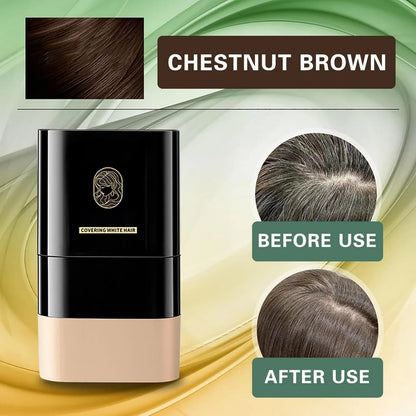 Hair Temporary Color Root Touch-Up Stick with Comb - Instant White Hair Coverage Non-Stain Coloring Pen