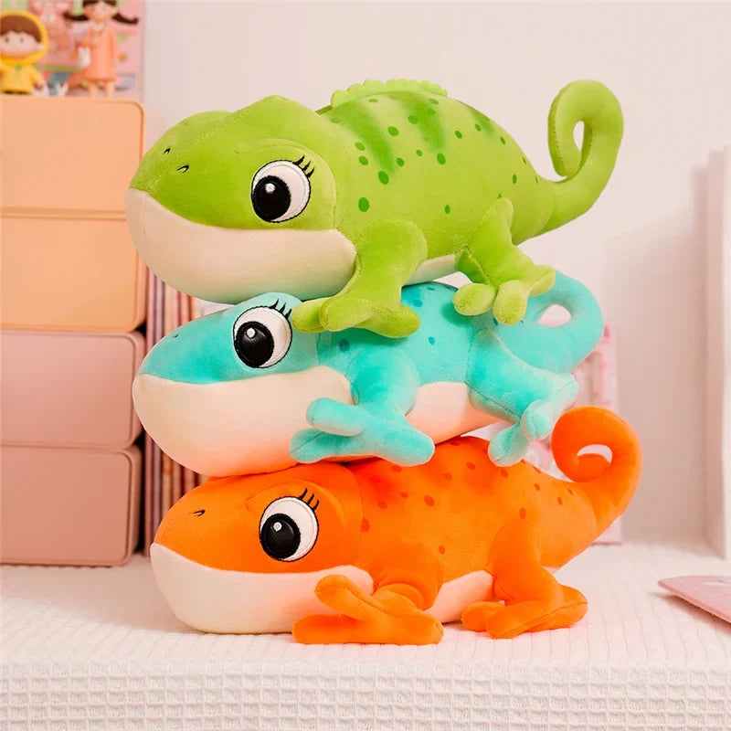 Chameleon Plush Pillow 30cm Cartoon Reptile Cozy Gift