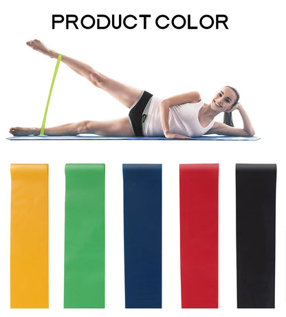 Rubber Loop Resistance Bands Fitness Equipment Kit - Travel-Friendly Strength Training for Yoga & Pilates