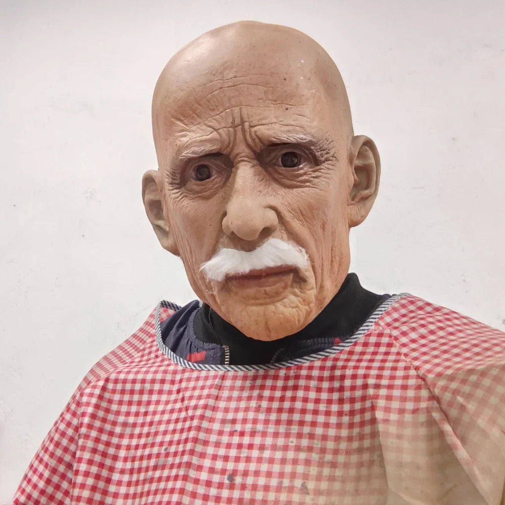 Old2025 Edition Man Mask Realistic Latex Full Head Halloween