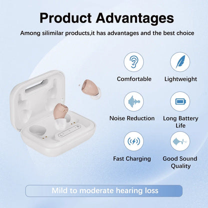 All-Day Comfort, Clear Sound, Volume Control – Battery-Powered Hearing Amplifier for Adults