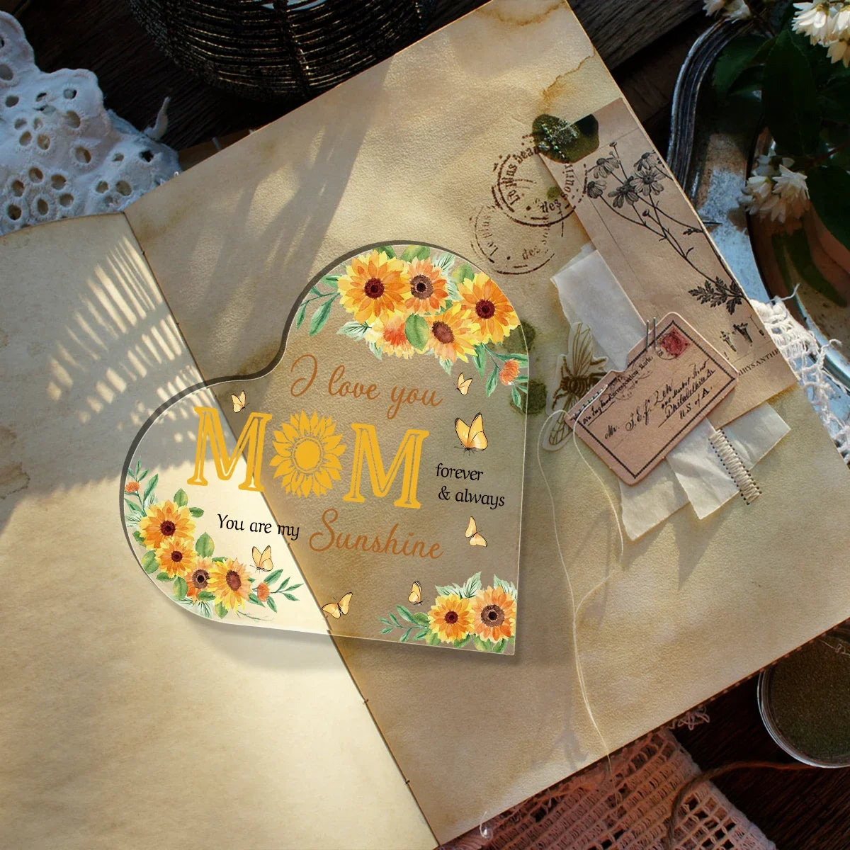 Mother's Day Gift Transparent Heart-shaped Decoration Plaque – Acrylic Heart Plaque