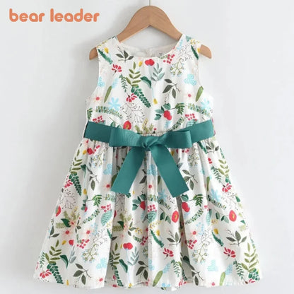 flowy a-line, floral butterfly print, casual wear for everyday adventures – Light girls’ dress