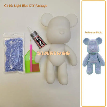 Diamond Painting Kit 5D Full Drill Crystal Bear Doll Christmas 2025 DIY Rhinestone Mosaic Sparkling Household Decor Gift